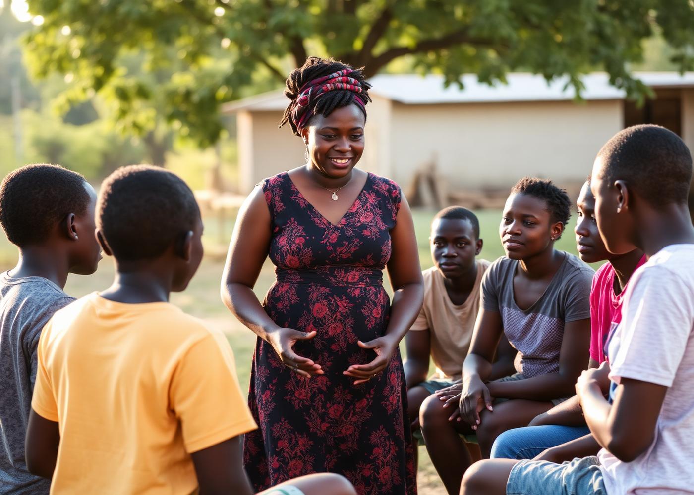 Changemaker leading a community dialogue